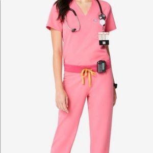 FIGS Scrub Set - Neon Pink - Large